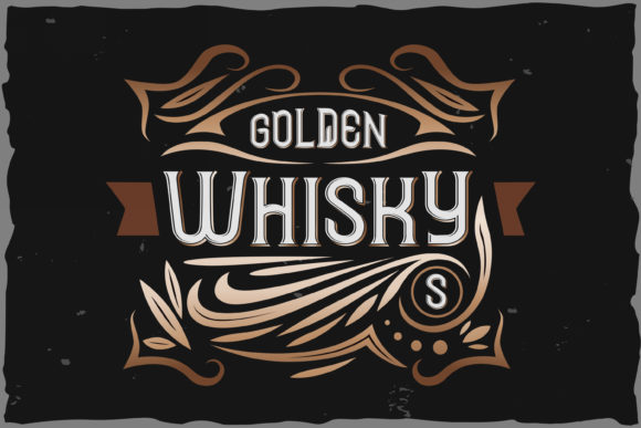 Golden Whisky Font