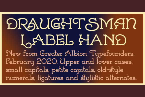Draughtsman Label Hand Font